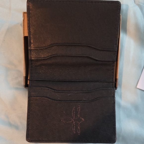 Justin Boots Brown Leather Card Holder - Picture 5 of 5